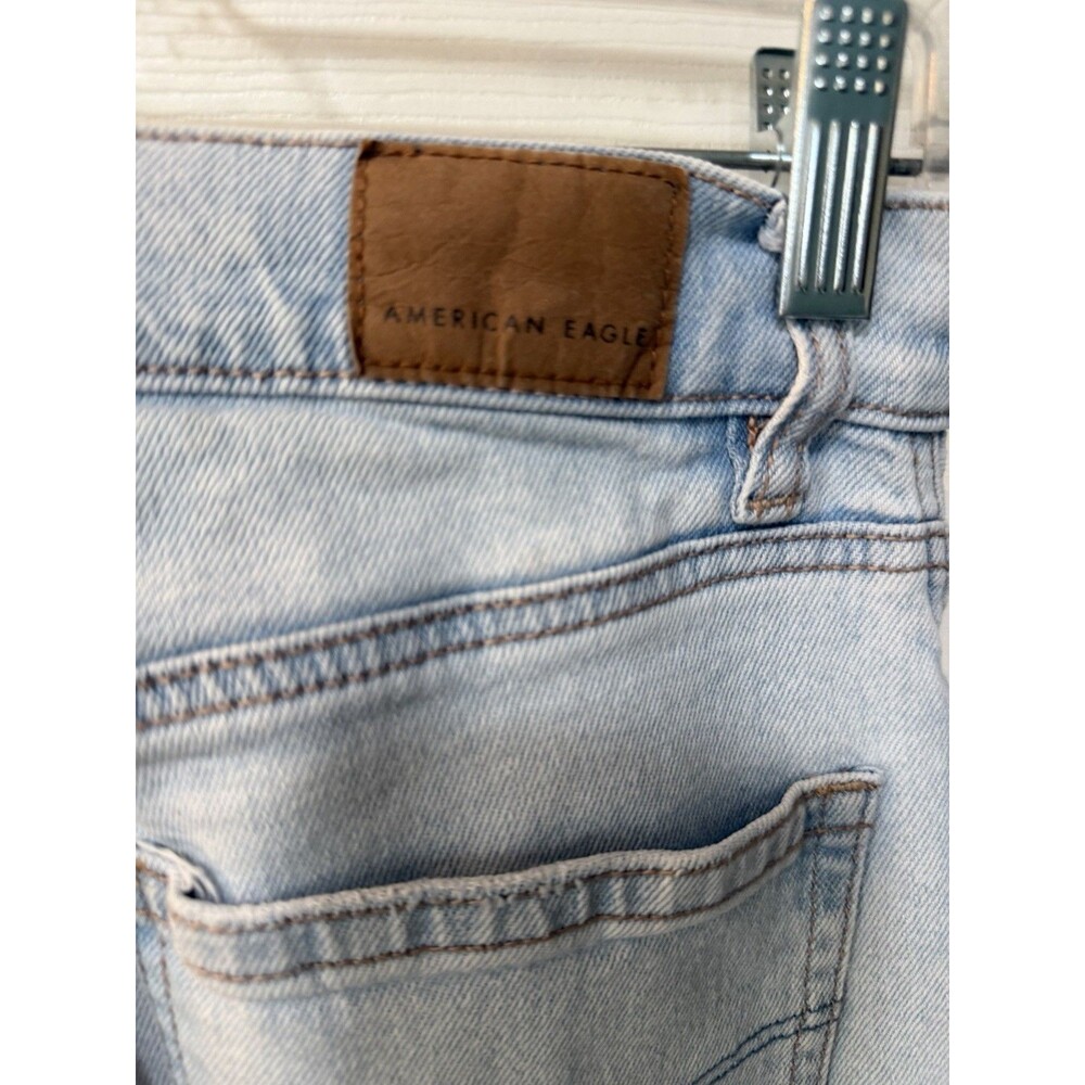American Eagle Highest Rise Baggy Straight Light Wash Jeans Size 00 - Picture 4 of 7